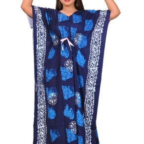 Fabimi Women's Cotton Kaftan Nighty in L Size - Elegant and Comfortable Sleepwear